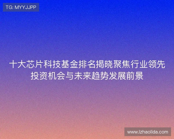 十大芯片科技基金排名揭晓聚焦行业领先投资机会与未来趋势发展前景